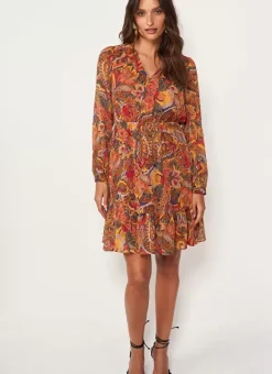Robe Courte Imprimee Brique Ragatha Sud Express