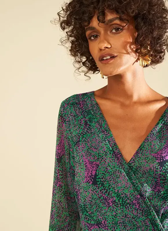 Robe Courte Imprimee Vert Rowie Sud Express
