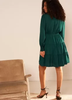 Robe Courte Satin A Encolure V Bouteille Rascalou Sud Express