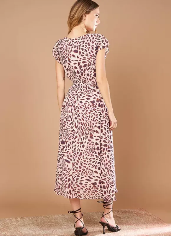 Robe Longue Encolure V Poudre Raeva Sud Express