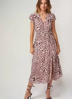 Robe Longue Encolure V Poudre Raeva Sud Express