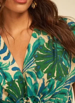 Robe Longue Imprimee Vert Rivienne Sud Express