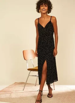 Robe Midi A Bretelle Noir Roxana Sud Express