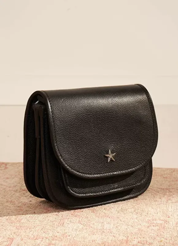 Sac Besace En Cuir Noir Suny Sud Express
