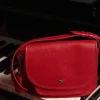 Sac Besace En Cuir Rouge Suny Sud Express