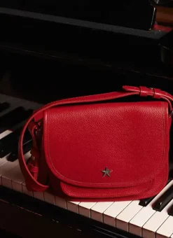 Sac Besace En Cuir Rouge Suny Sud Express