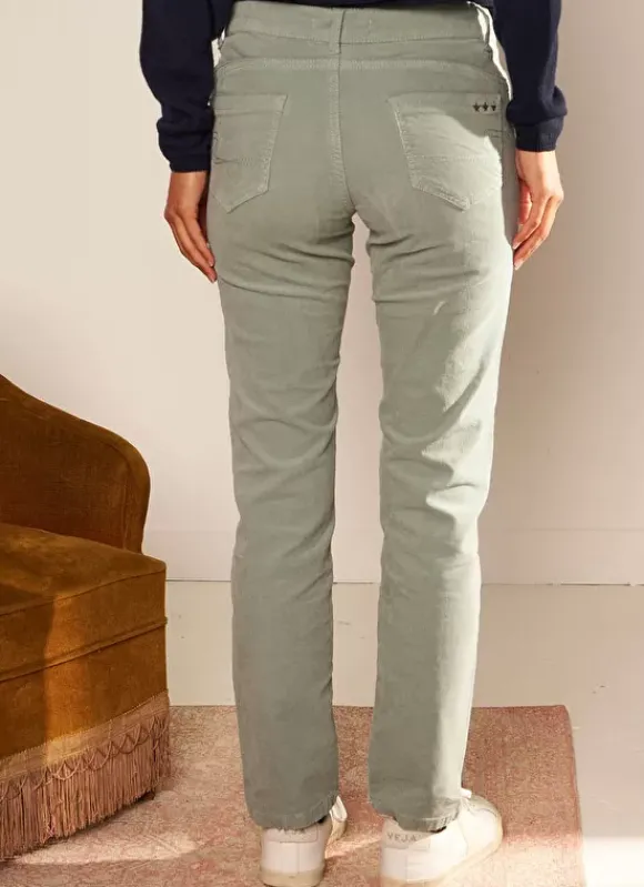 Slim En Velours Cotele Amande Pasha Sud Express
