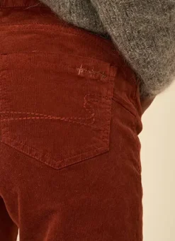 Slim En Velours Cotele Brique Pasha Sud Express