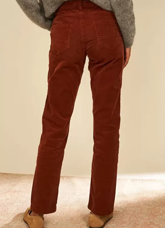 Slim En Velours Cotele Brique Pasha Sud Express
