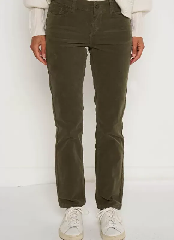 Slim En Velours Cotele Kaki Pasha Sud Express