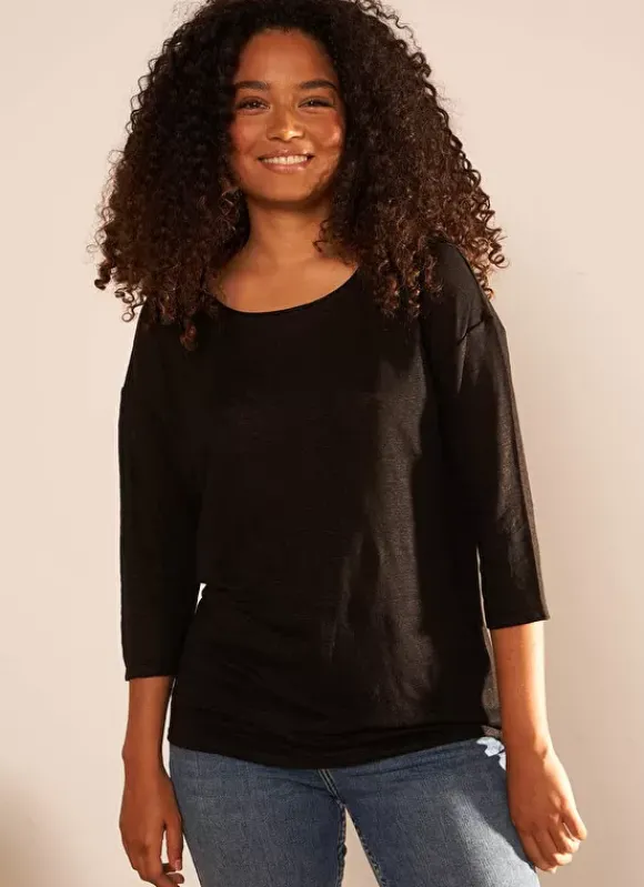 Tee-Shirt Basique Noir Tonia Sud Express