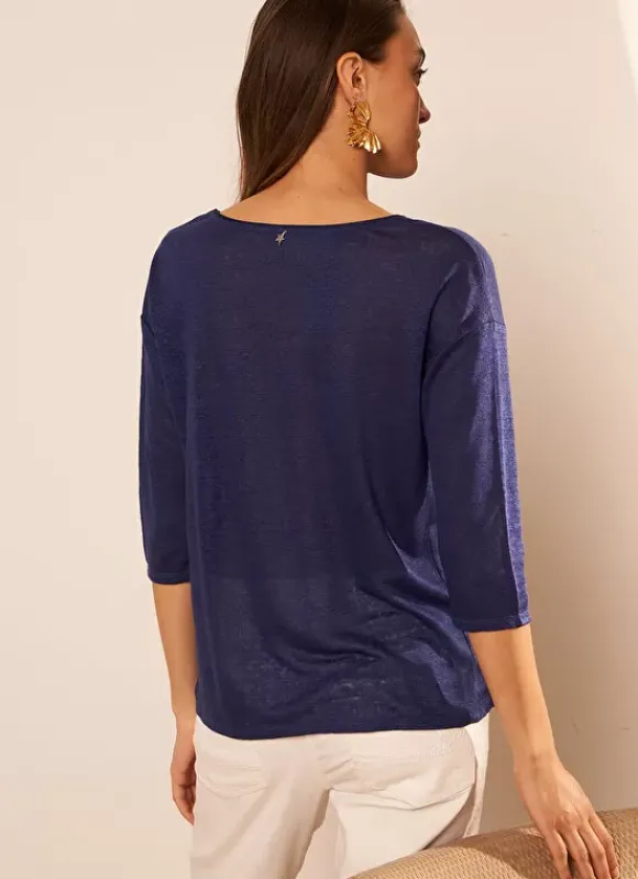 Tee-Shirt Col Rond Bleu Tonia Sud Express