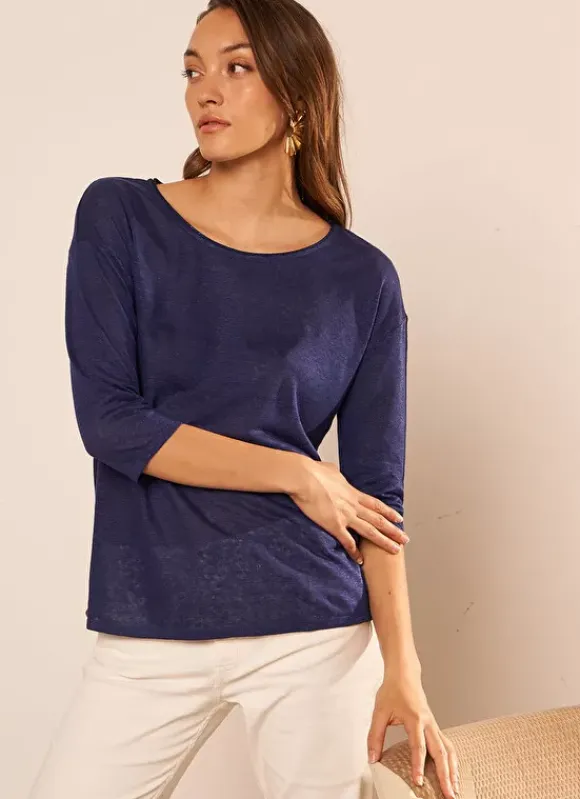 Tee-Shirt Col Rond Bleu Tonia Sud Express