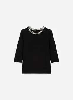Tee-Shirt Detail Leopard Noir Thilda Sud Express