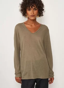 Tee-Shirt Manches Longues Kaki Tassina Sud Express