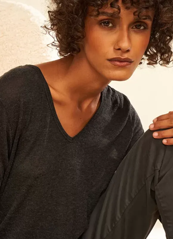 Tee-Shirt Manches Longues Noir Tassina Sud Express