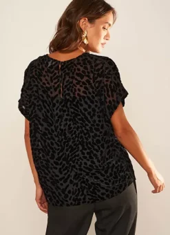 Top Manches Courtes Imprime Noir Toxana Sud Express