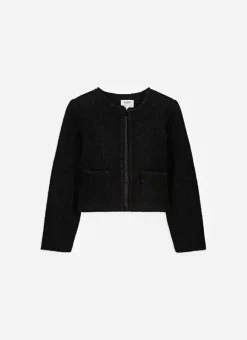 Veste En Tweed Noir Valentine Sud Express