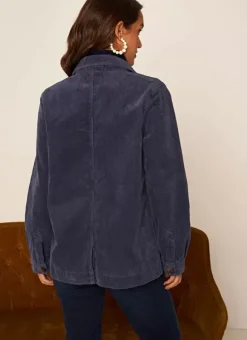 Veste En Velours Cotele En Coton Indigo Vastina Sud Express