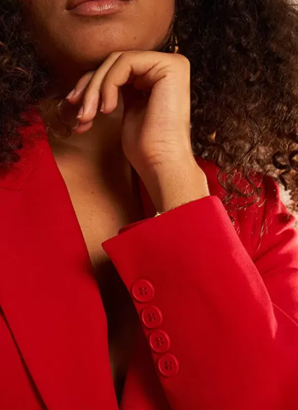 Veste Tailleur Rouge Vedena Sud Express