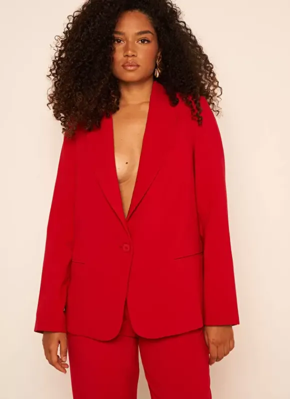 Veste Tailleur Rouge Vedena Sud Express