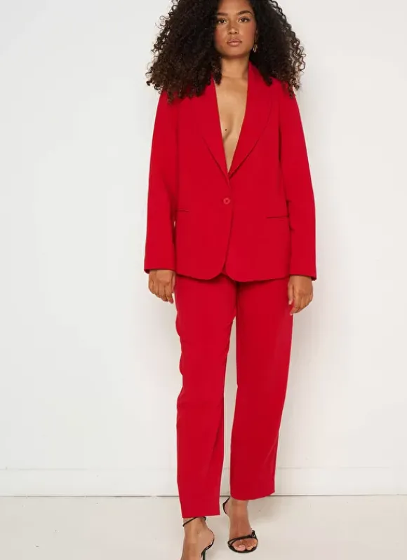 Veste Tailleur Rouge Vedena Sud Express
